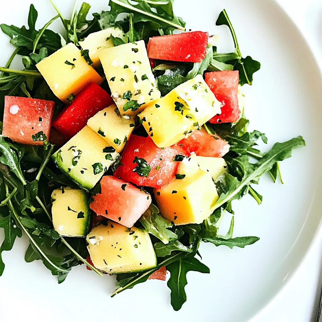 Melon Arugula Salad