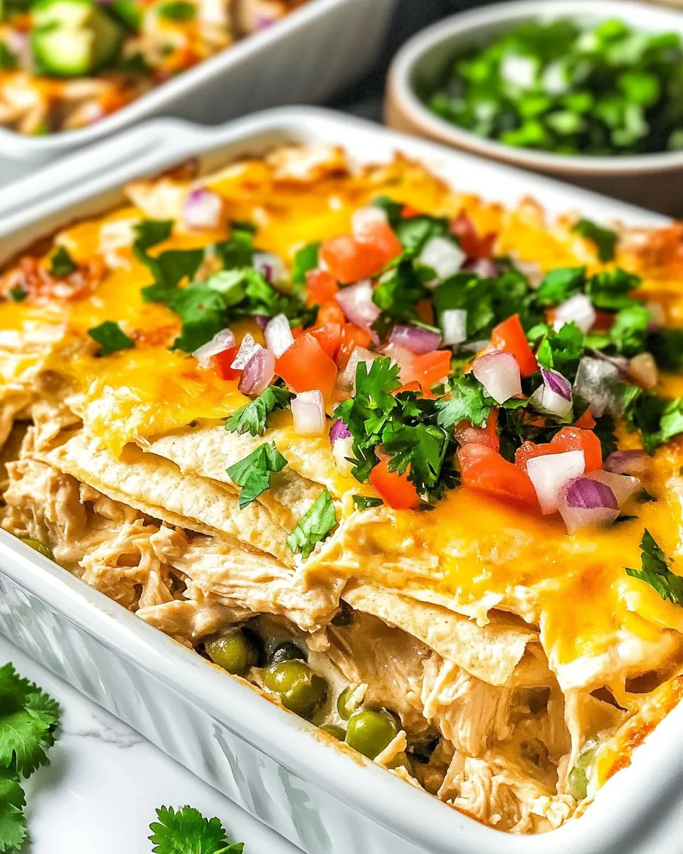 Mexican Chicken Alfredo Casserole