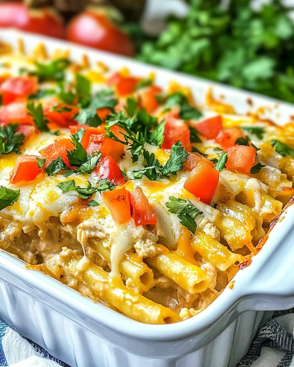 Mexican Chicken Alfredo Casserole
