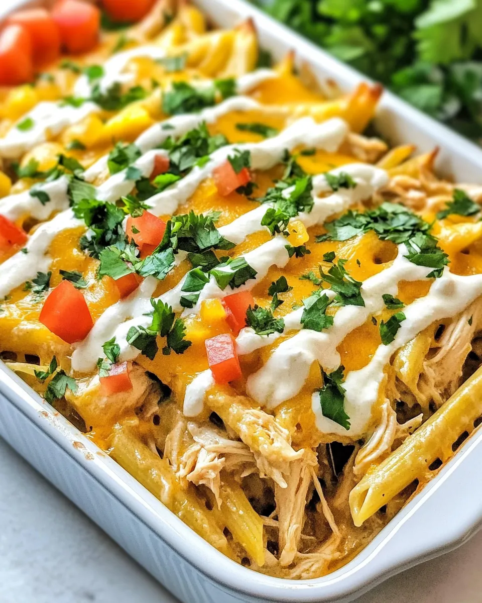 Mexican Chicken Alfredo Casserole