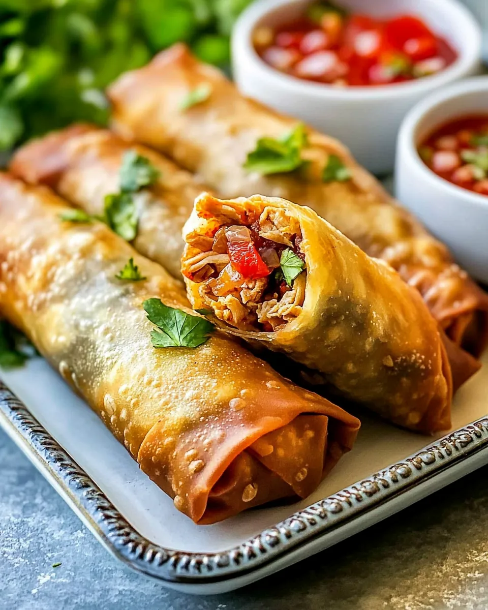 Mexican Chicken Egg Rolls