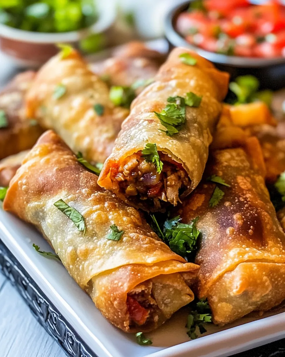 Mexican Chicken Egg Rolls
