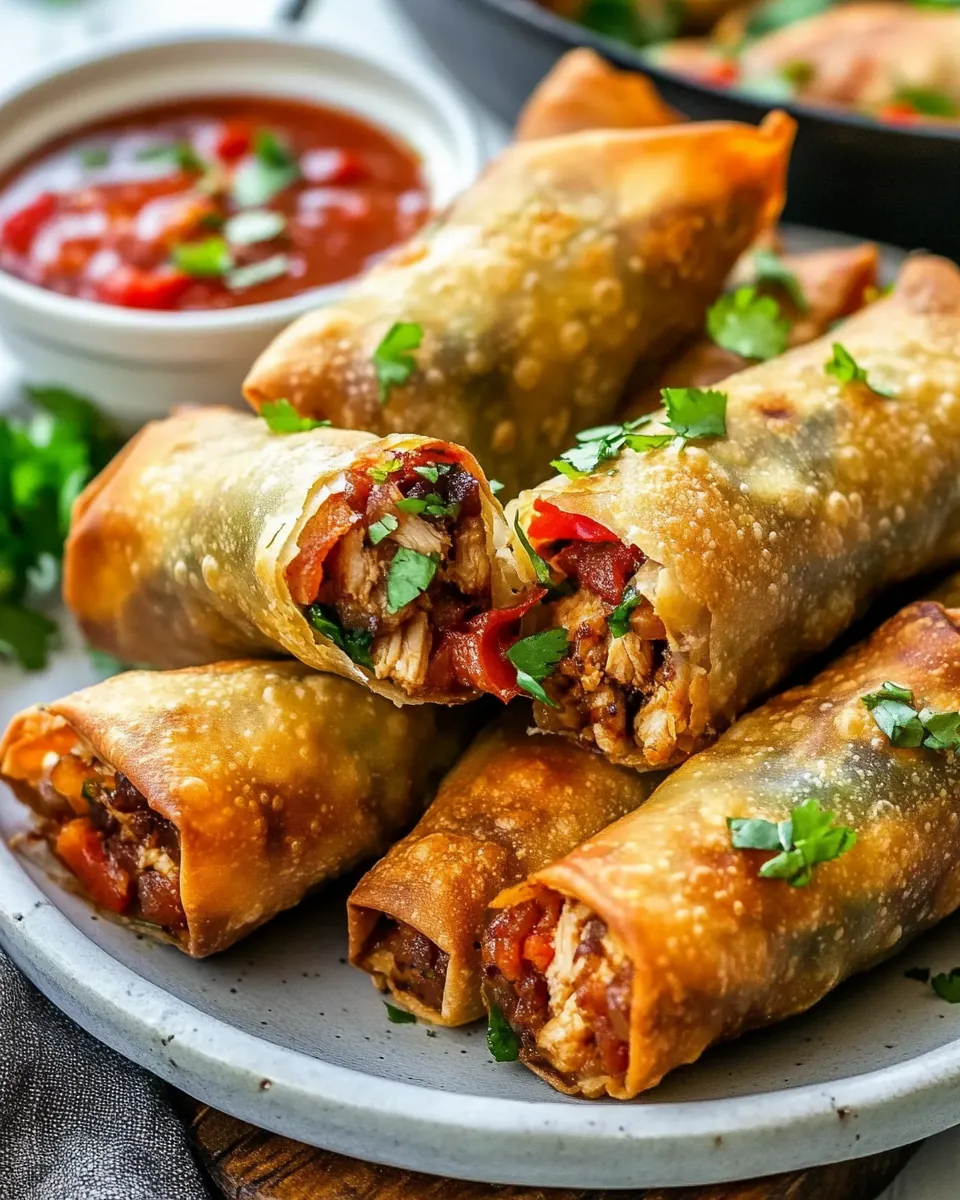 Mexican Chicken Egg Rolls