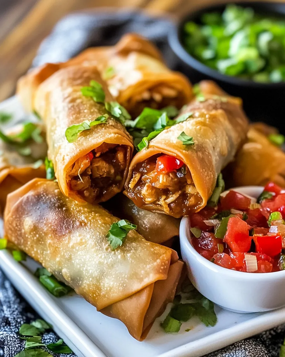 Mexican Chicken Egg Rolls