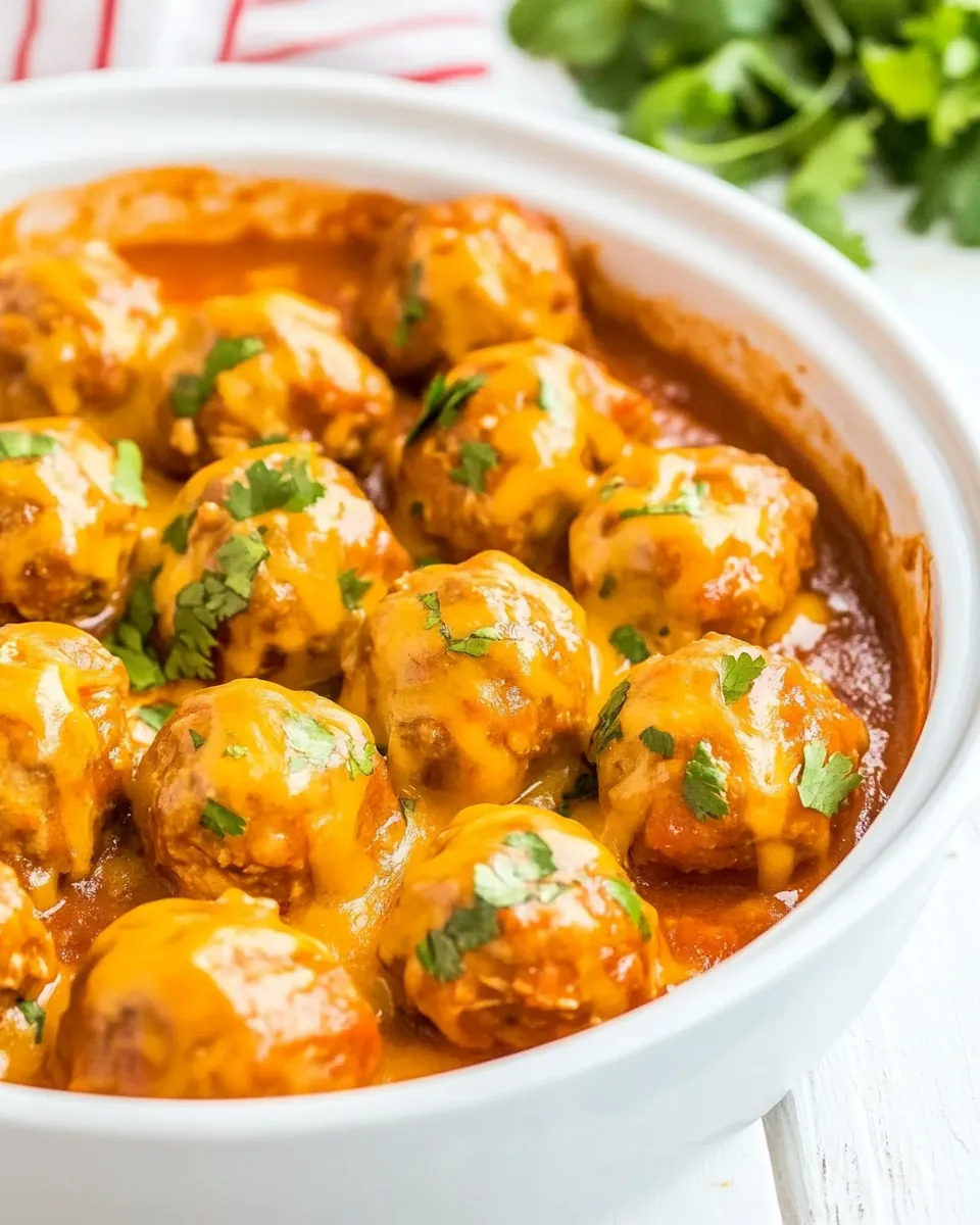 Mexican Chicken Enchilada Meatballs