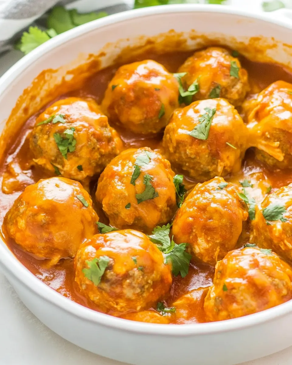 Mexican Chicken Enchilada Meatballs