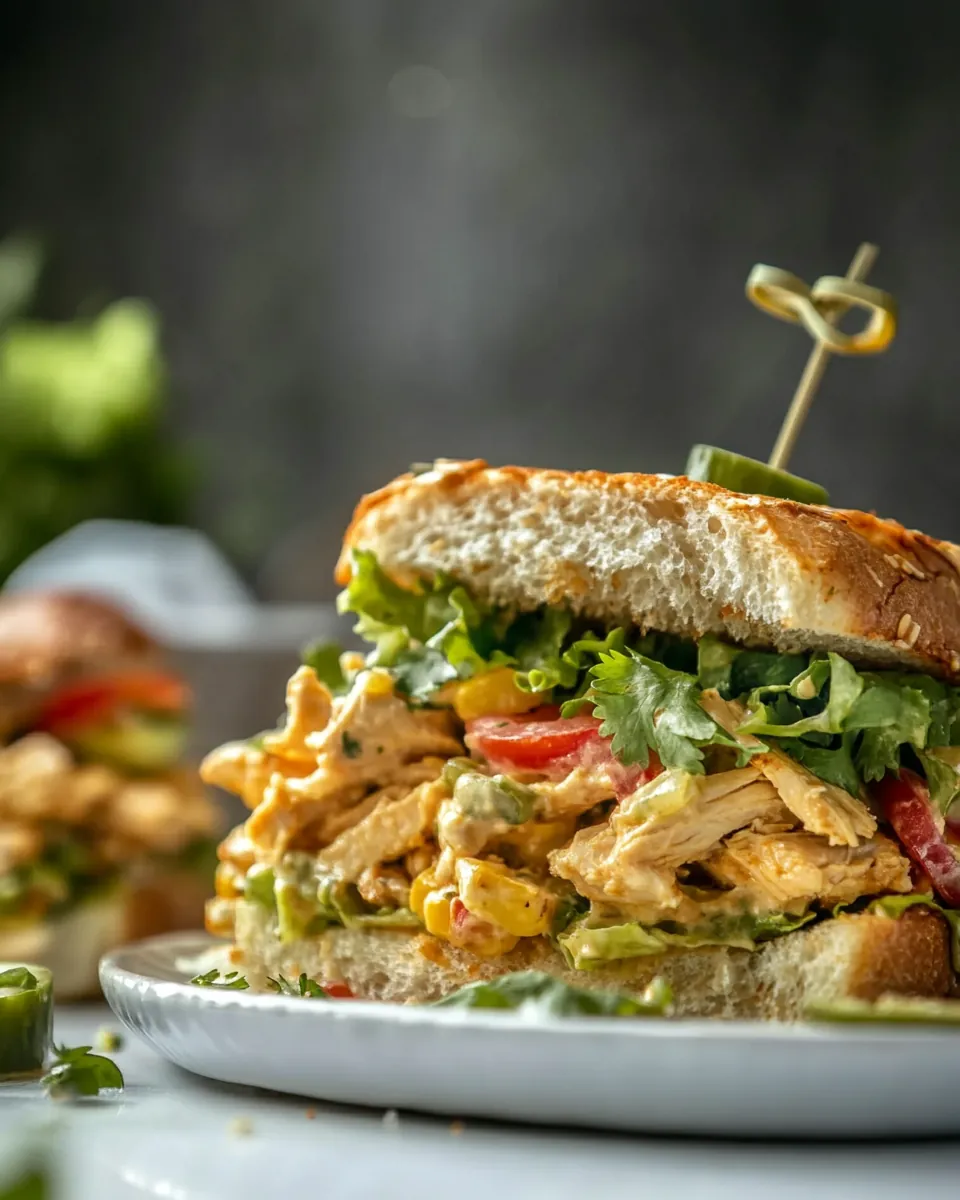 Mexican Chicken Salad Sandwiches