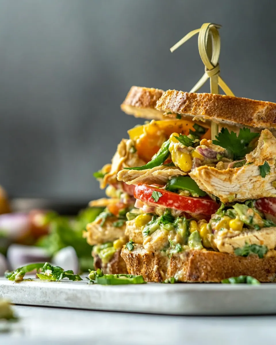Mexican Chicken Salad Sandwiches