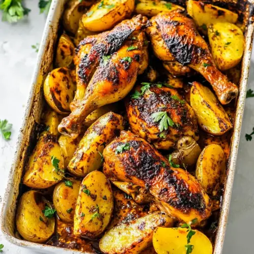 Middle Eastern Roasted Chicken Potatoes