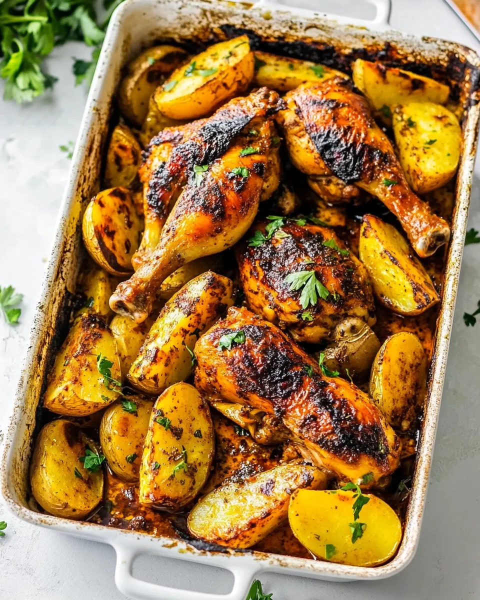 Middle Eastern Roasted Chicken Potatoes