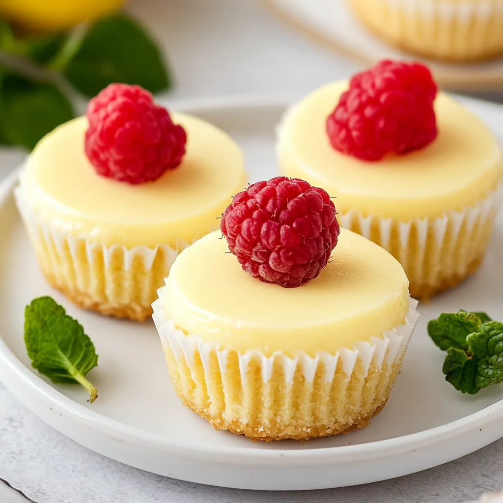 Mini Lemon Cheesecakes