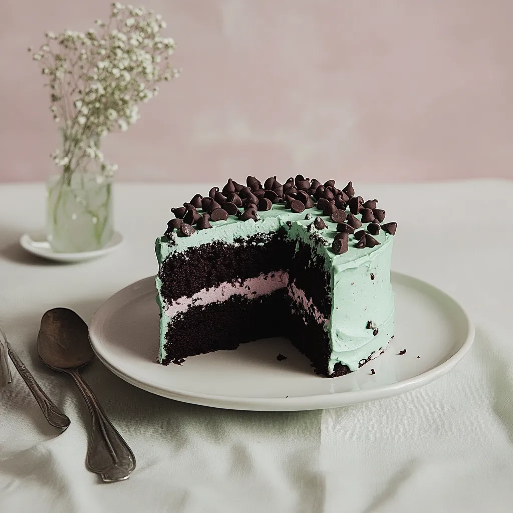 Mint Chocolate Chip Cake