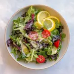 Mixed Green Salad with Honey Lemon Dressing