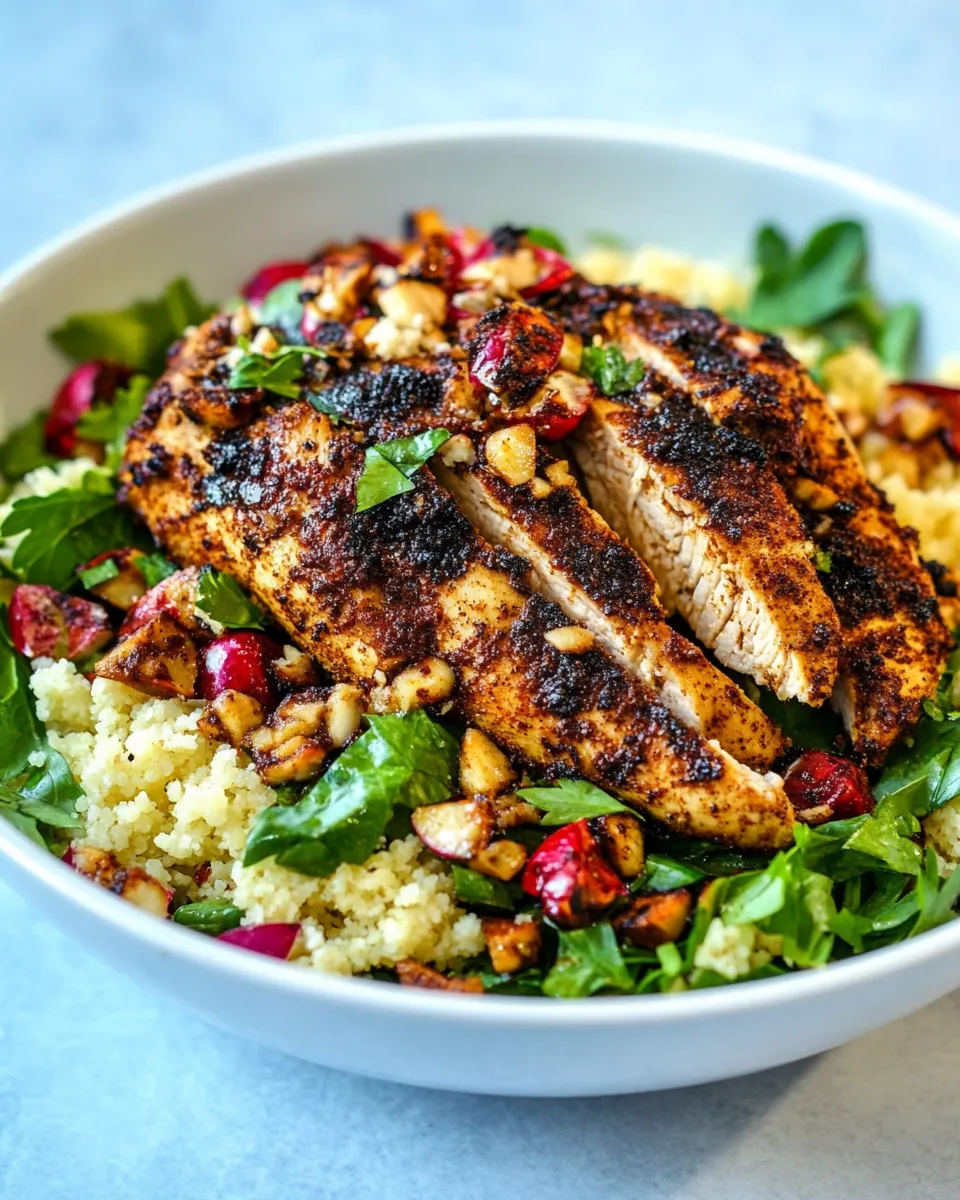 Moroccan Spiced Chicken Couscous Salad Bowl
