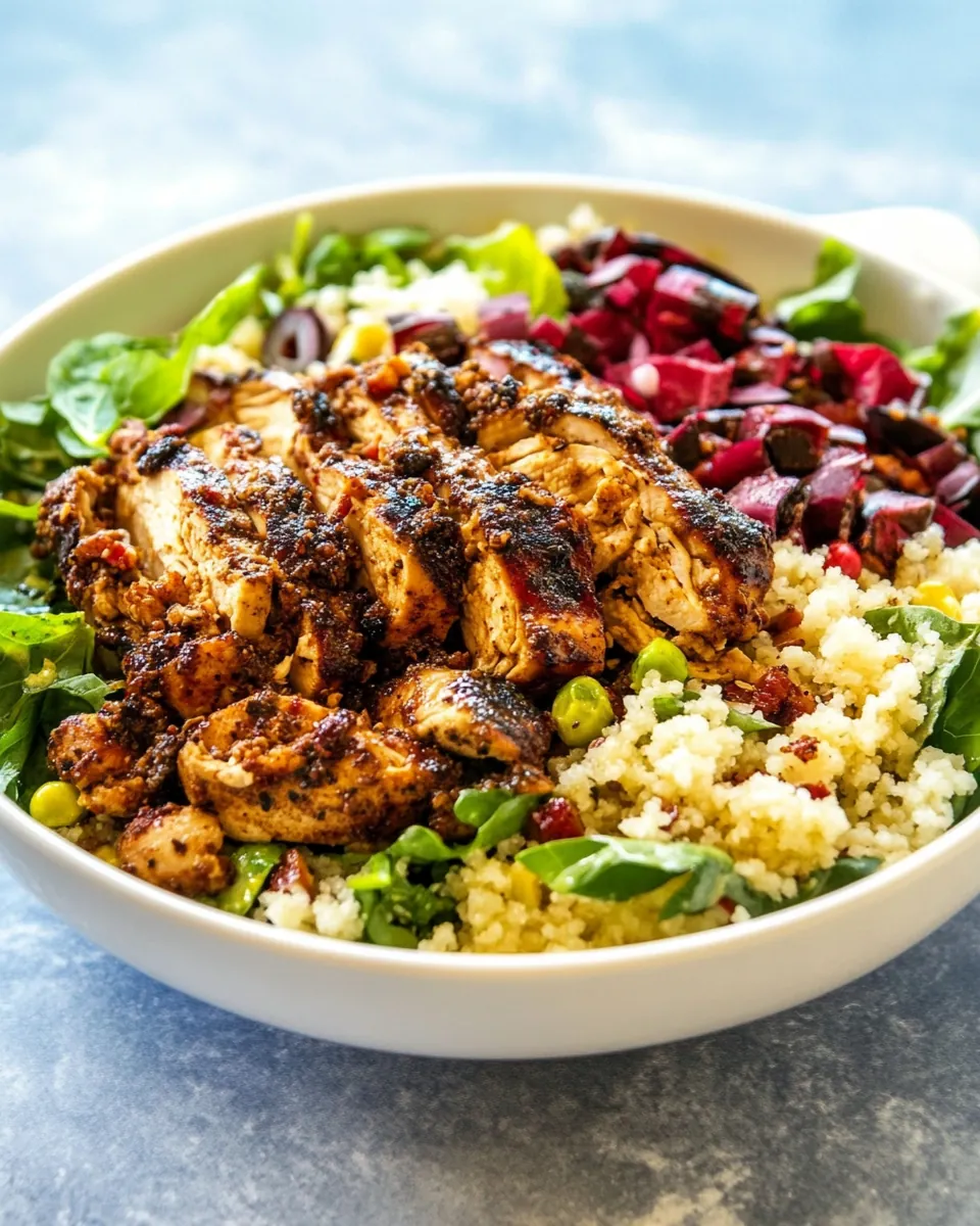 Moroccan Spiced Chicken Couscous Salad Bowl