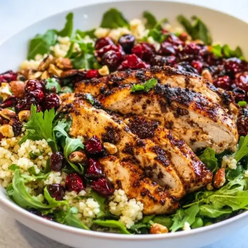 Moroccan Spiced Chicken Couscous Salad Bowl