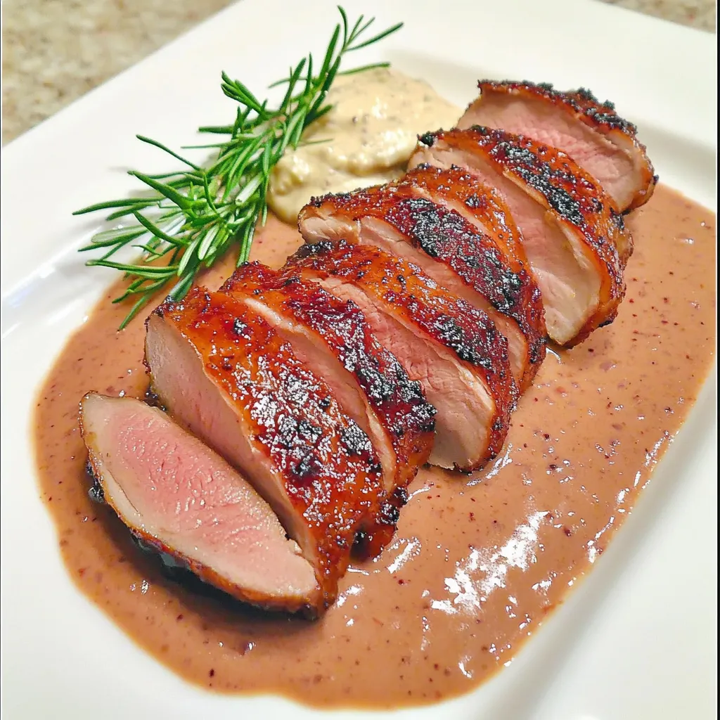 Muscovy Duck with Citrus Cranberry Mascarpone Sauce