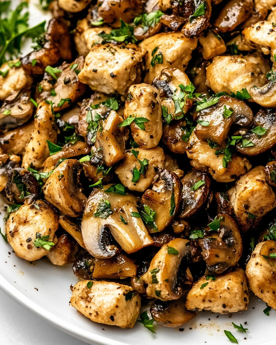 Mushroom Chicken Bites