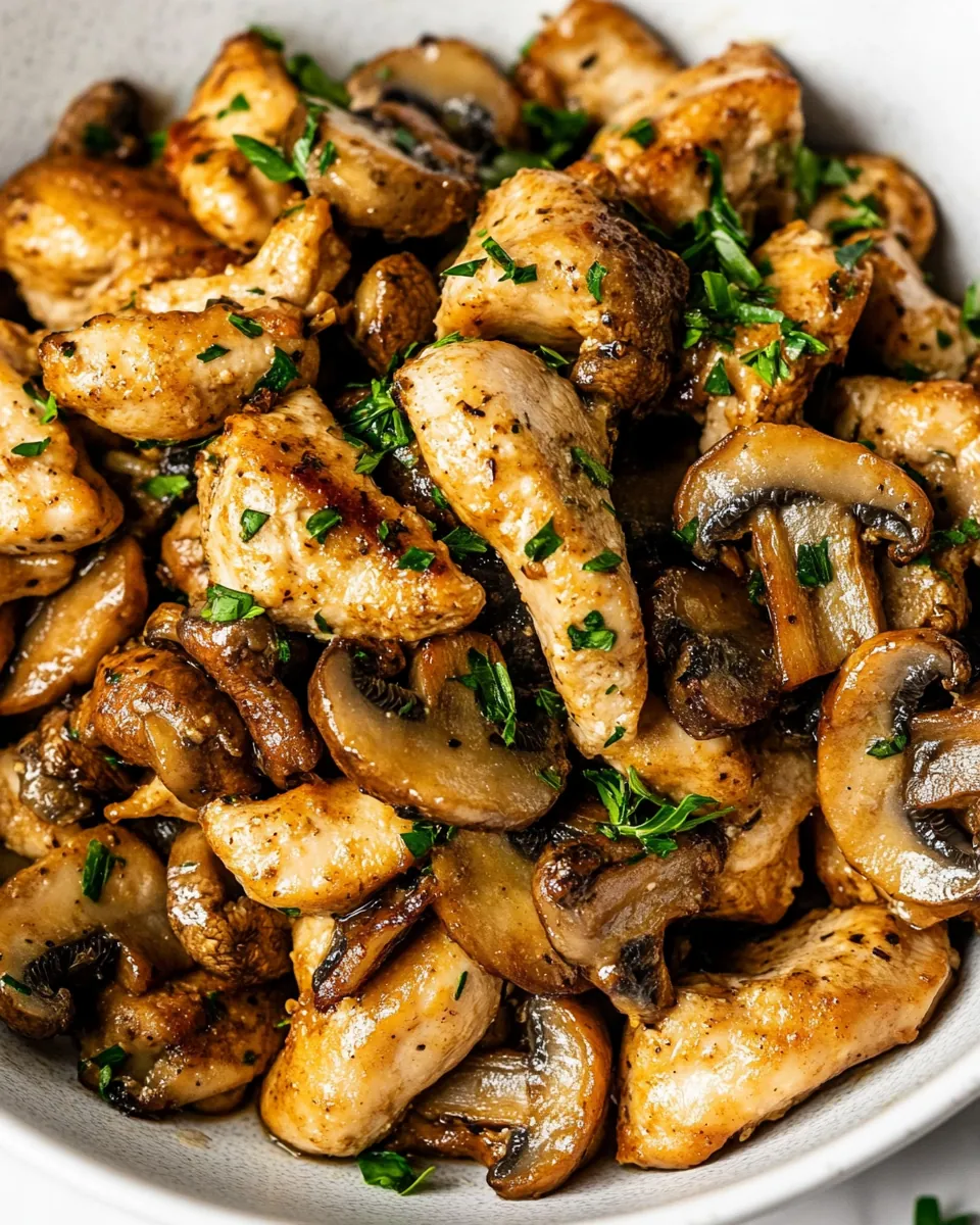 Mushroom Chicken Bites