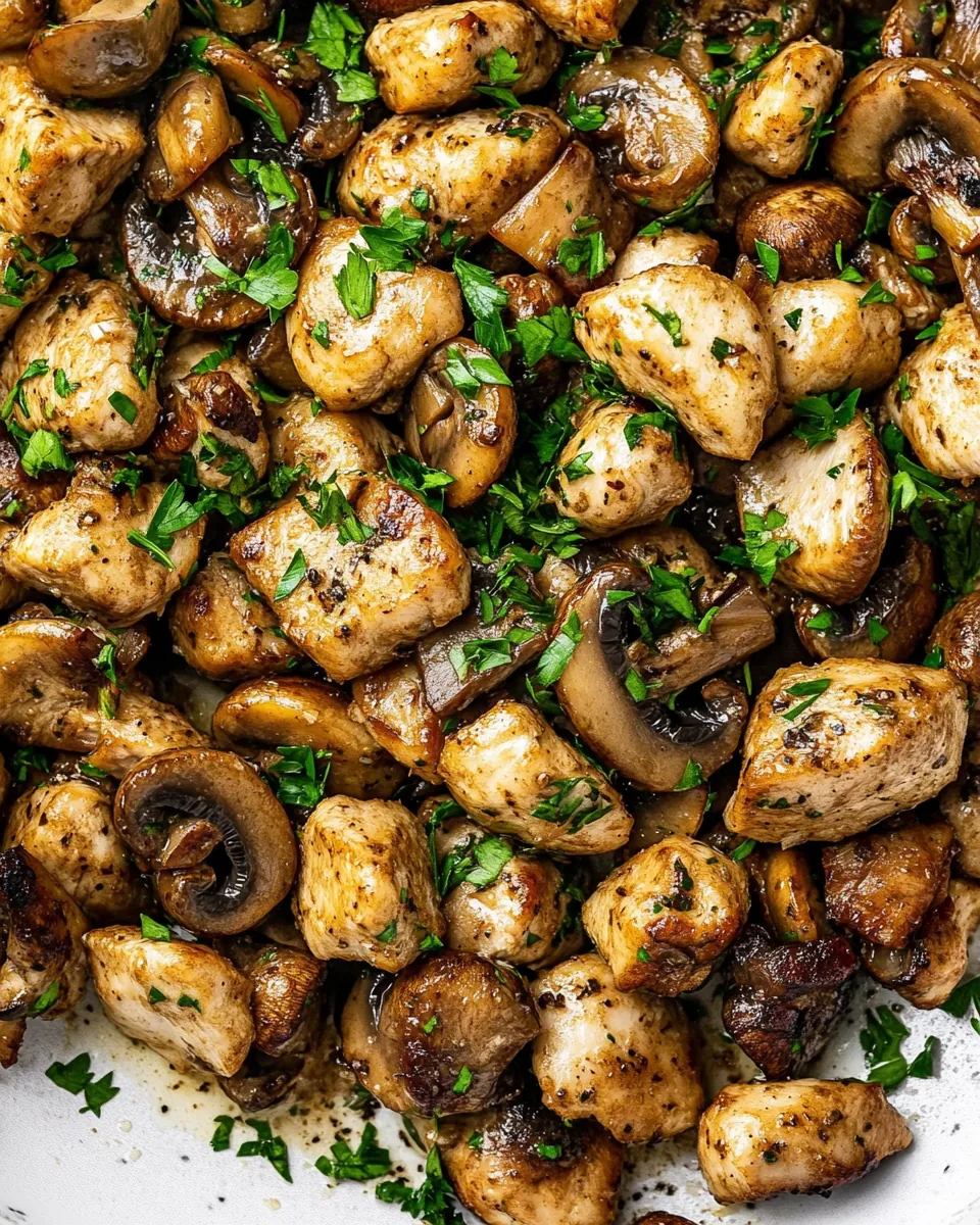 Mushroom Chicken Bites