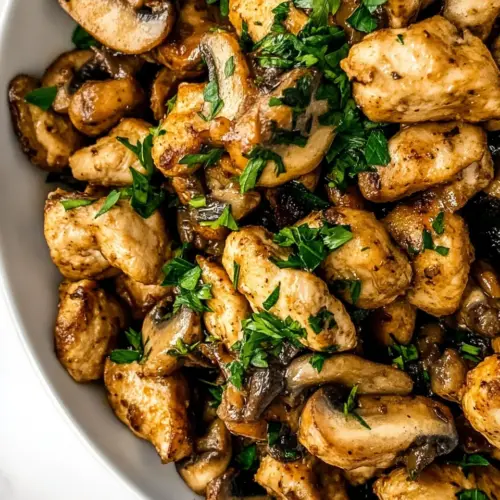 Mushroom Chicken Bites