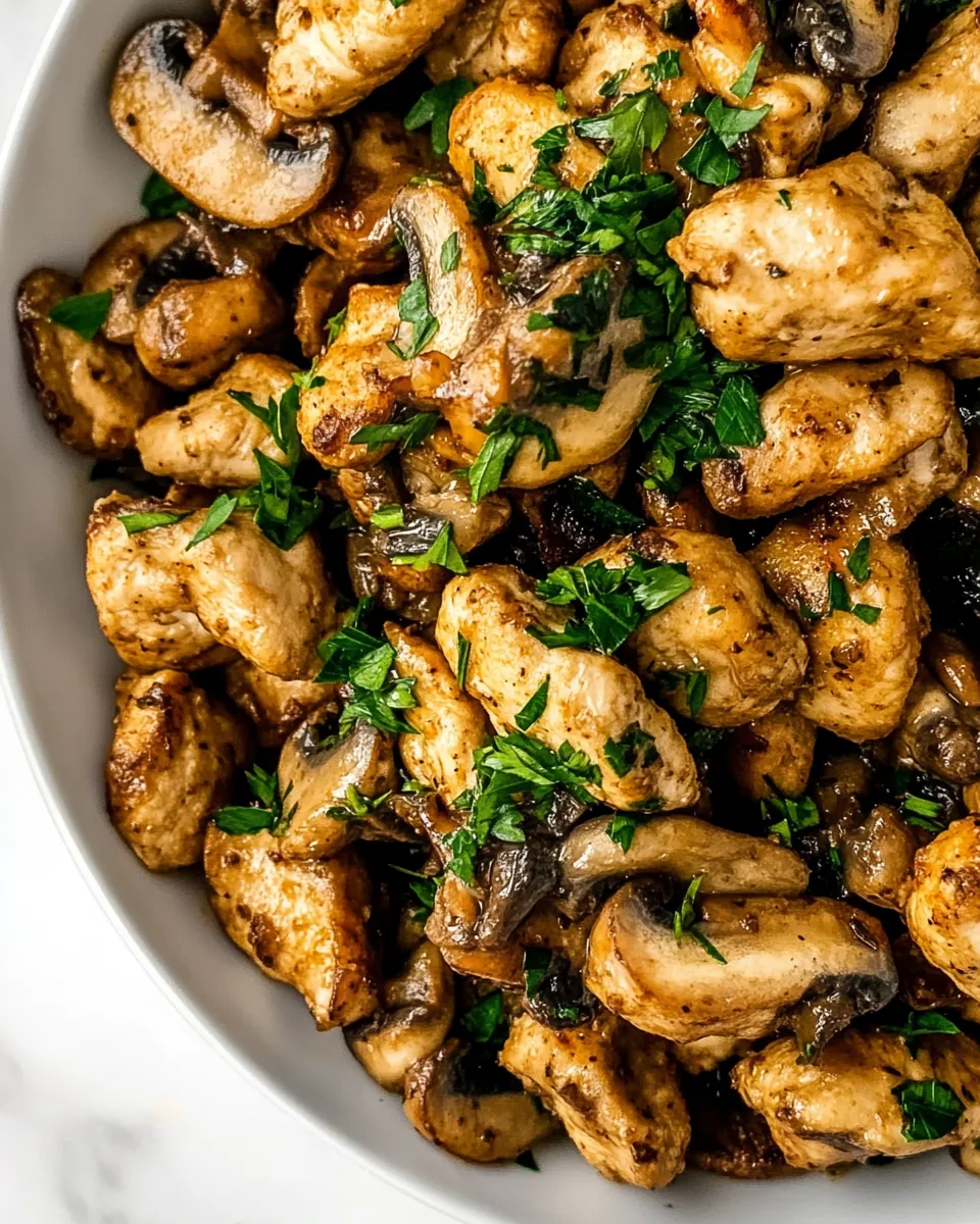 Mushroom Chicken Bites