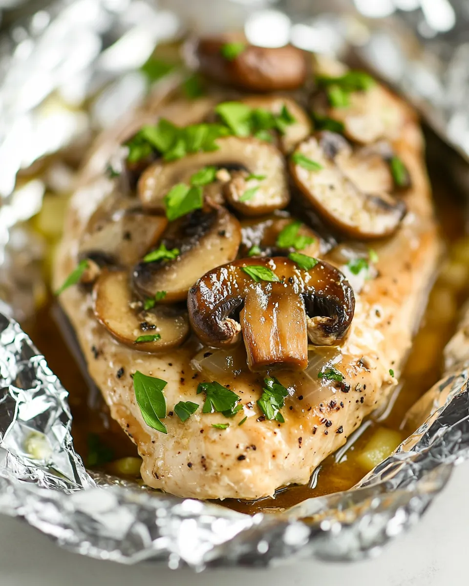Mushroom Chicken Foil Packets