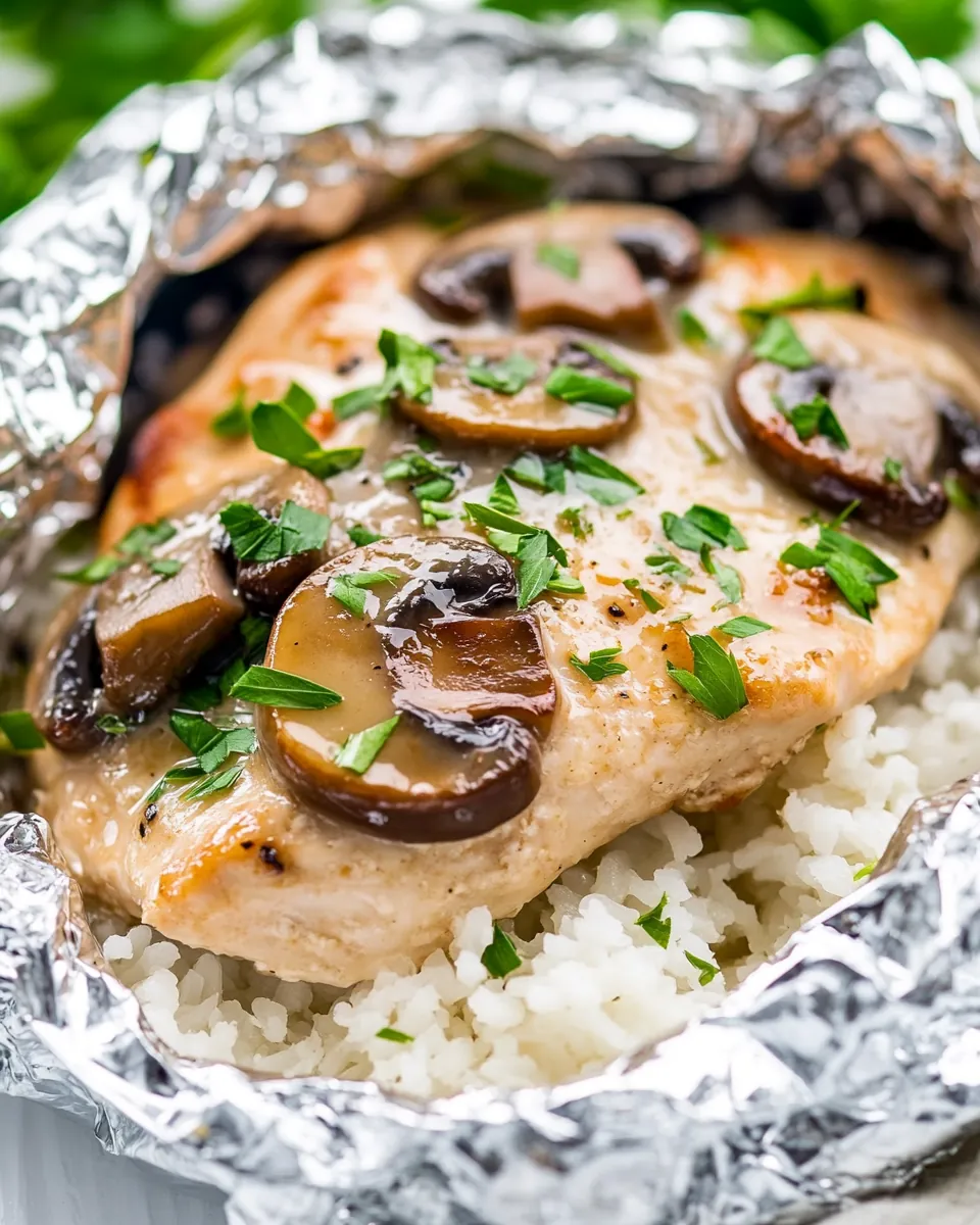 Mushroom Chicken Foil Packets