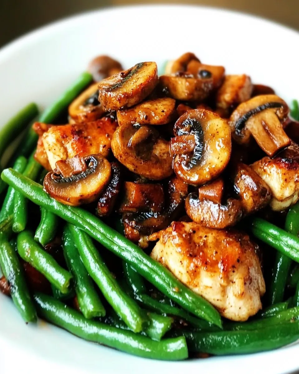 Mushroom Chicken with Green Beans