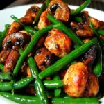 Mushroom Chicken with Green Beans