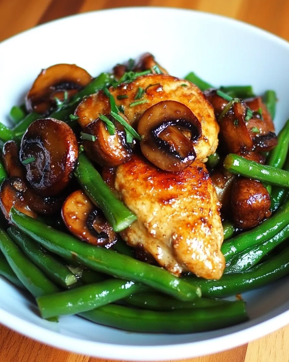 Mushroom Chicken with Green Beans