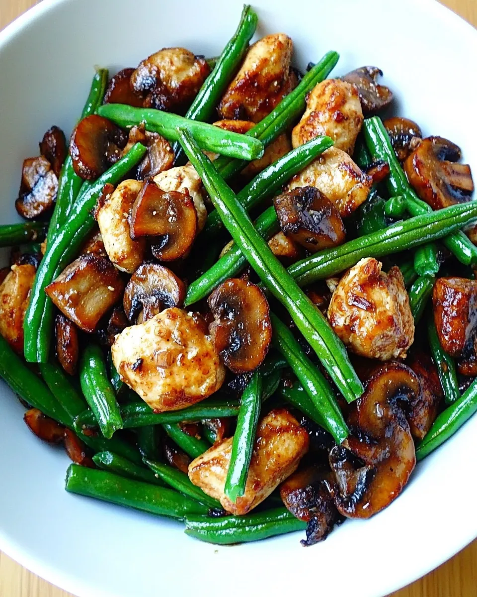 Mushroom Chicken with Green Beans