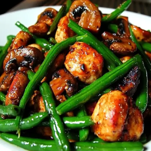 Mushroom Chicken with Green Beans