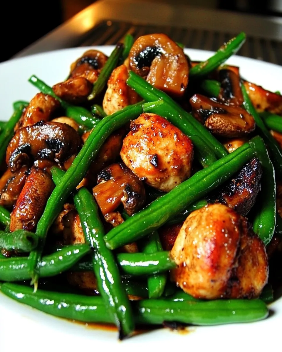 Mushroom Chicken with Green Beans