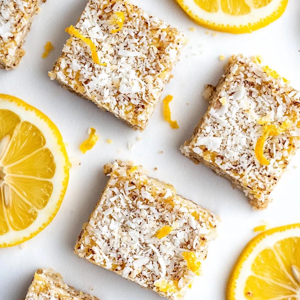 No Bake Lemon Coconut Bars