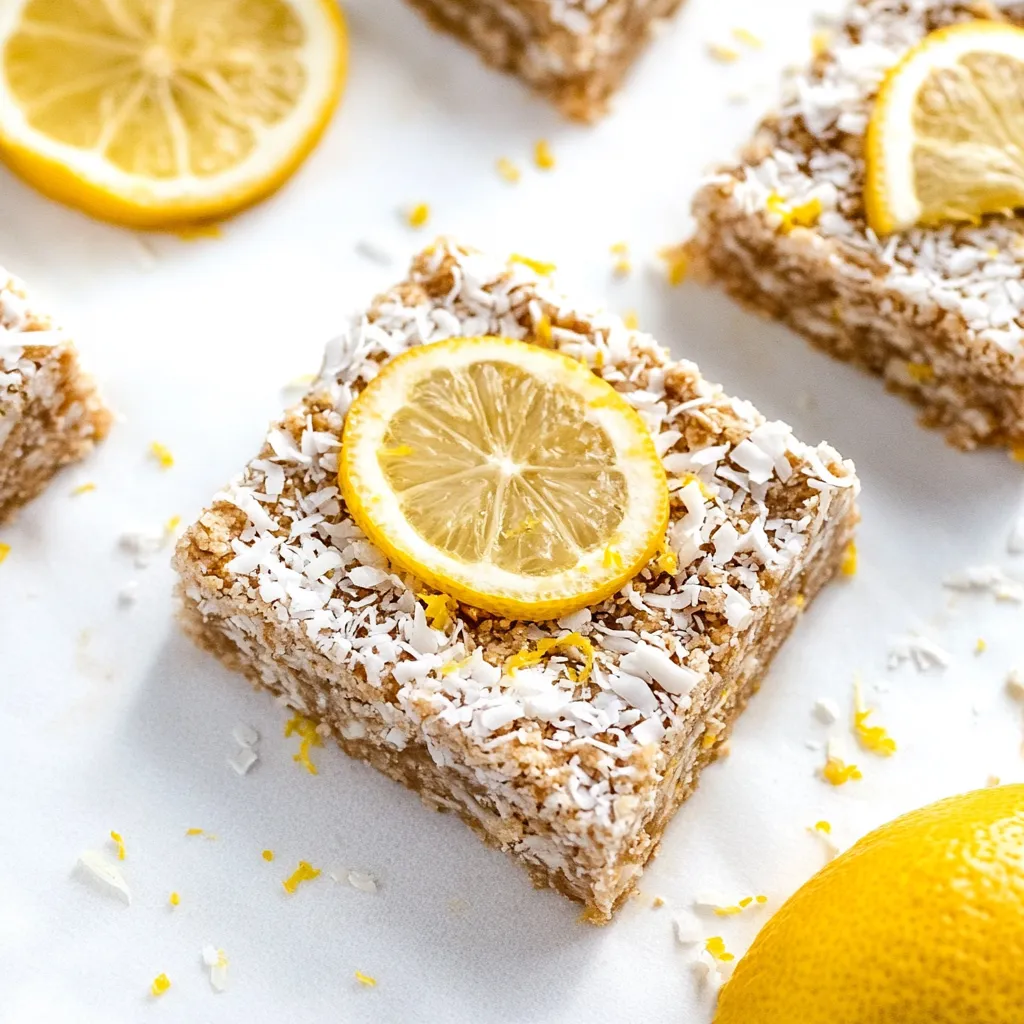 No Bake Lemon Coconut Bars