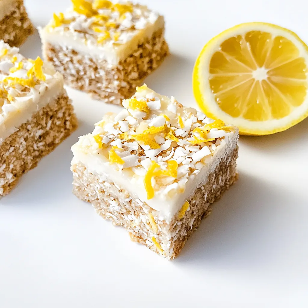 No Bake Lemon Coconut Bars
