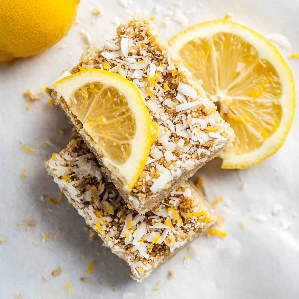 No Bake Lemon Coconut Bars