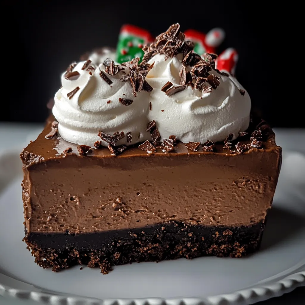 No Bake Peppermint Mocha Cheesecake