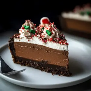 No Bake Peppermint Mocha Cheesecake