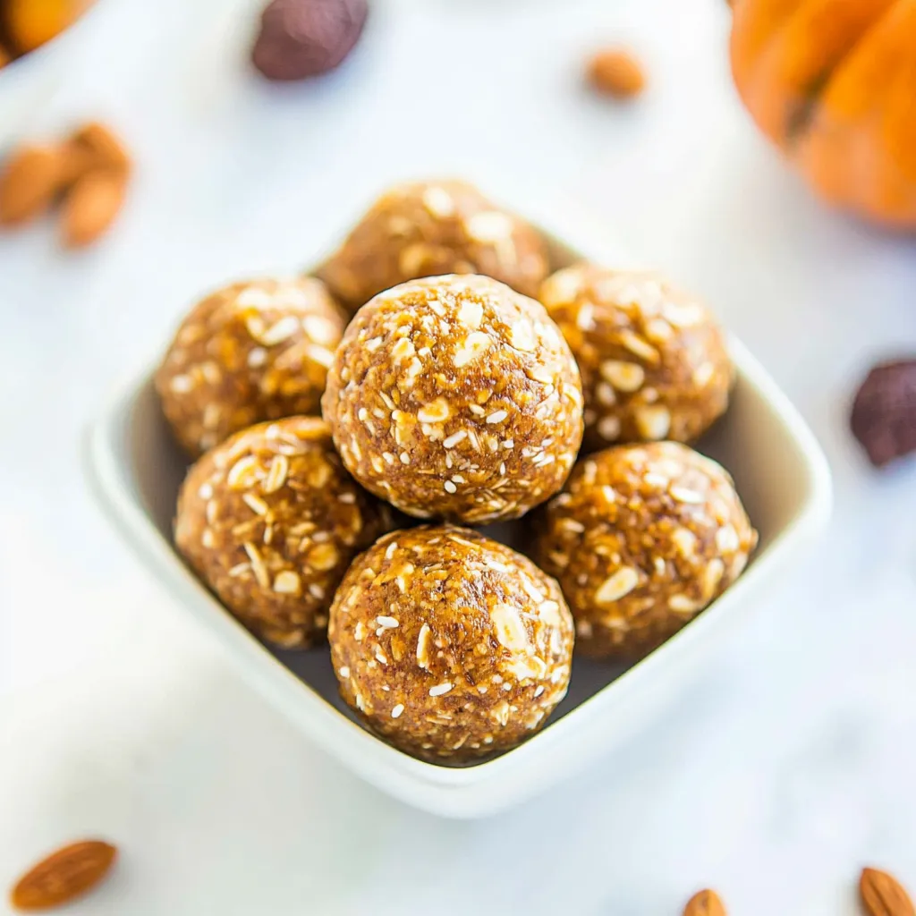 No Bake Pumpkin Energy Balls