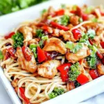 Kung Pao Chicken Noodle Stir Fry