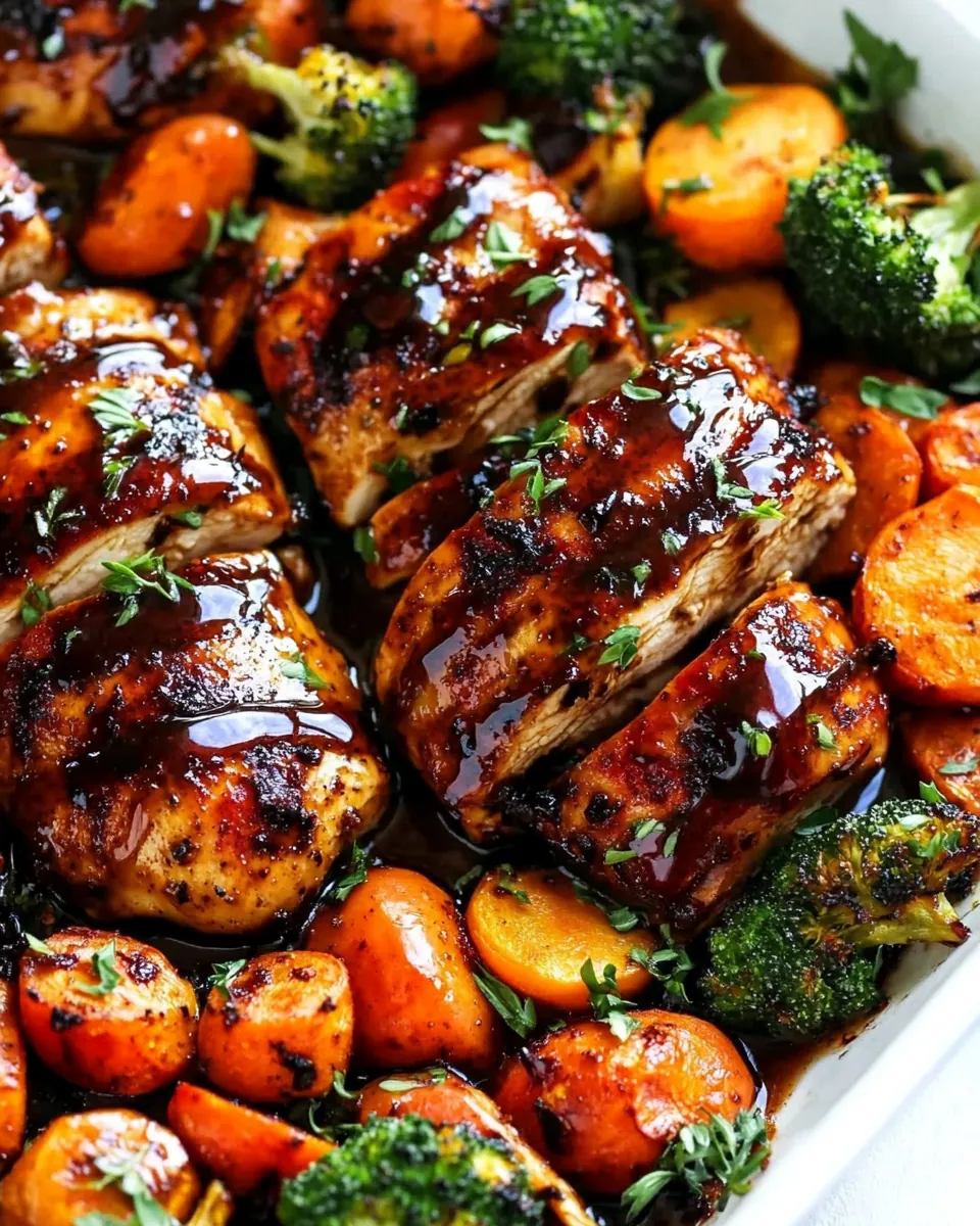 One Pan Balsamic Chicken and Veggies