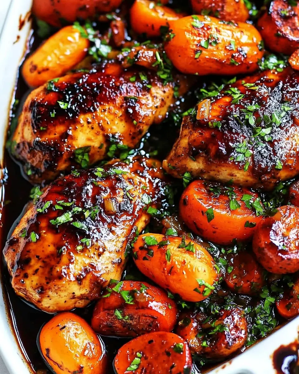 One Pan Balsamic Chicken and Veggies
