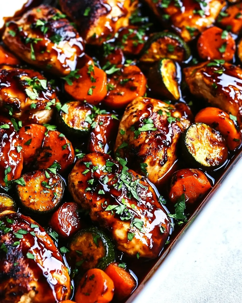 One Pan Balsamic Chicken and Veggies