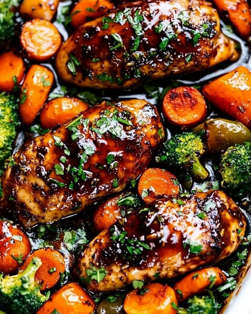 One Pan Balsamic Chicken and Veggies