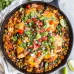 One Pan Cheesy BBQ Ranch Chicken Skillet