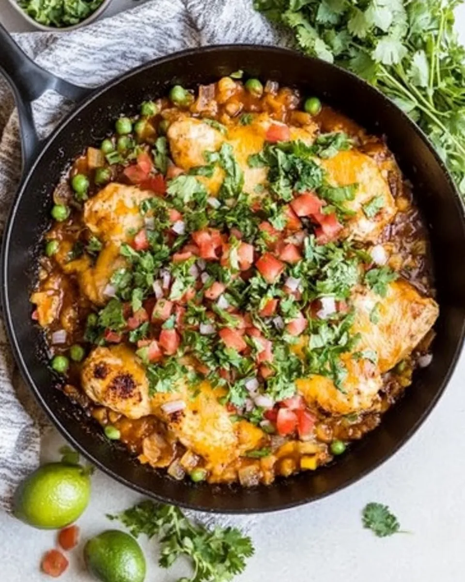 One Pan Cheesy BBQ Ranch Chicken Skillet