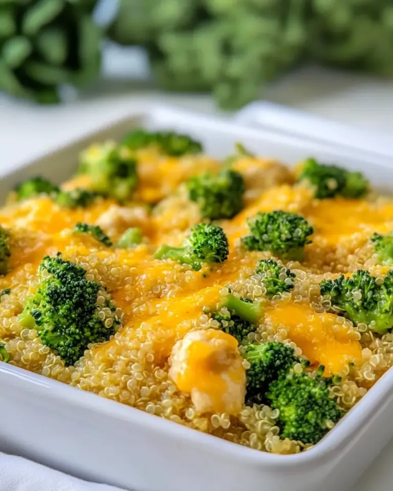 One Pan Cheesy Chicken Broccoli and Quinoa