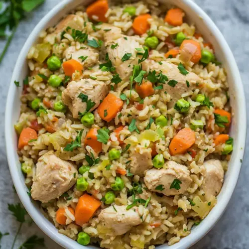 One Pan Creamy Chicken and Rice